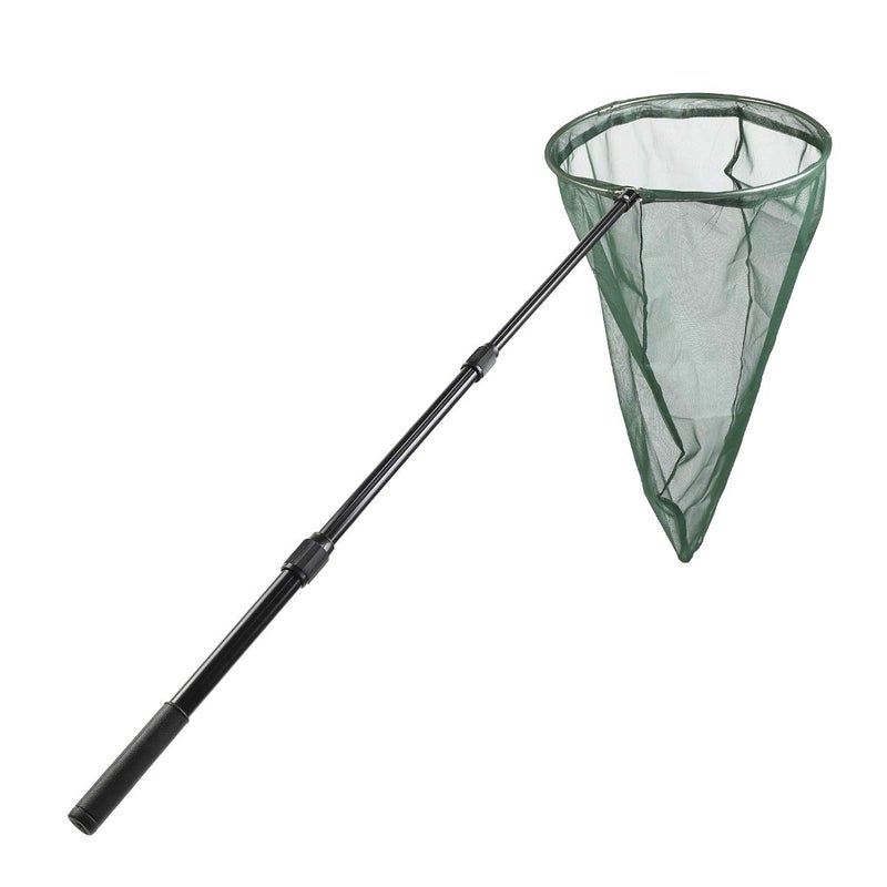 RESTCLOUD Professional Insect and Butterfly Net with 14" Stainless Ring, 26" Net Depth, Strong Aluminum Telescopic Handle Extends to 39", Full Extended to 53 Inches Green - Image 1